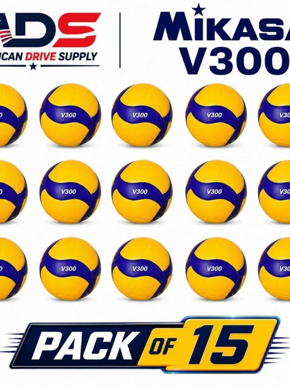 Mikasa Volleyball Mikasa V300W Volleyball Size 5 pack of 15